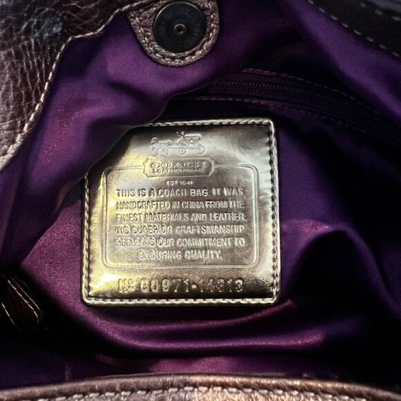 Coach Madison Maggie Bronze Metallic Leather Bag (Style 14313) - Picture 7 of 12